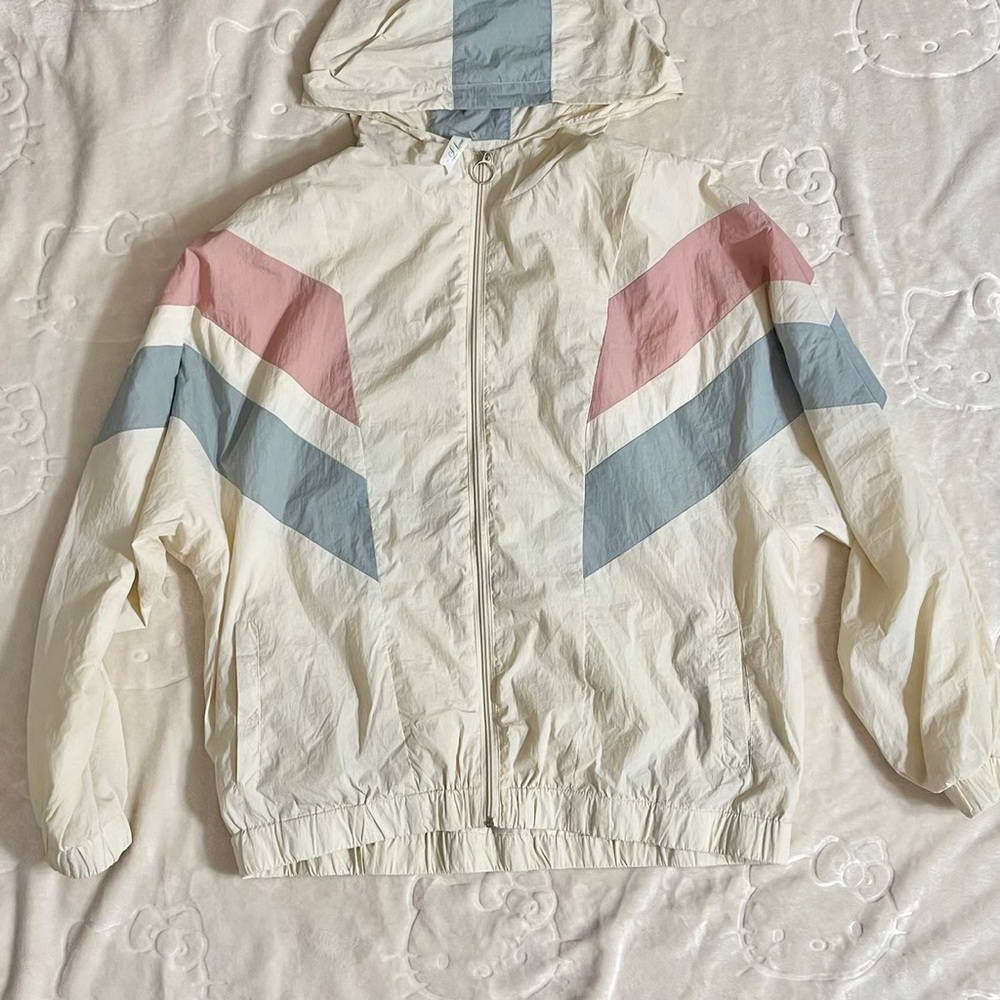 Pastel Colorblock Windbreaker Jacket